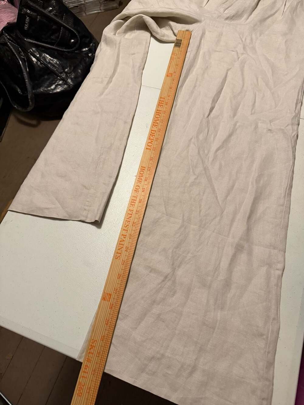 Sundays by We Are Sundays Beige 100% Linen Pleated Wide-Leg Pants XS - Picture 6 of 8